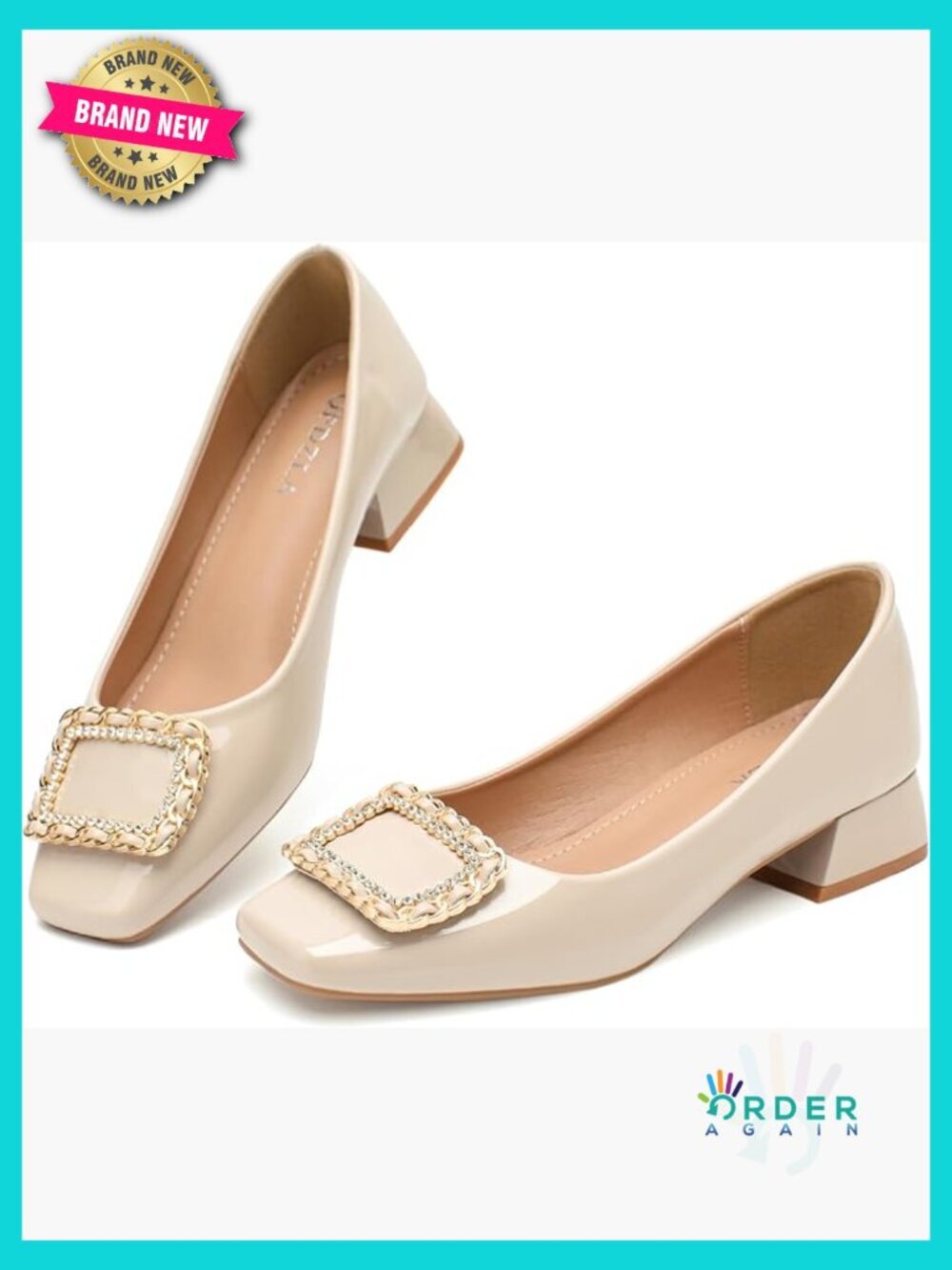 Low Chunky Block Heel Pumps Square Toe Comfortable Slip On Dress Shoes Office